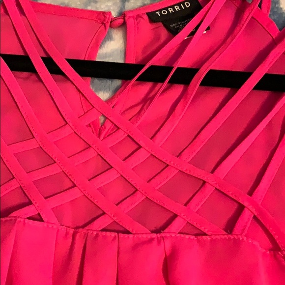 Highlighter Pink blouse - Picture 2 of 4